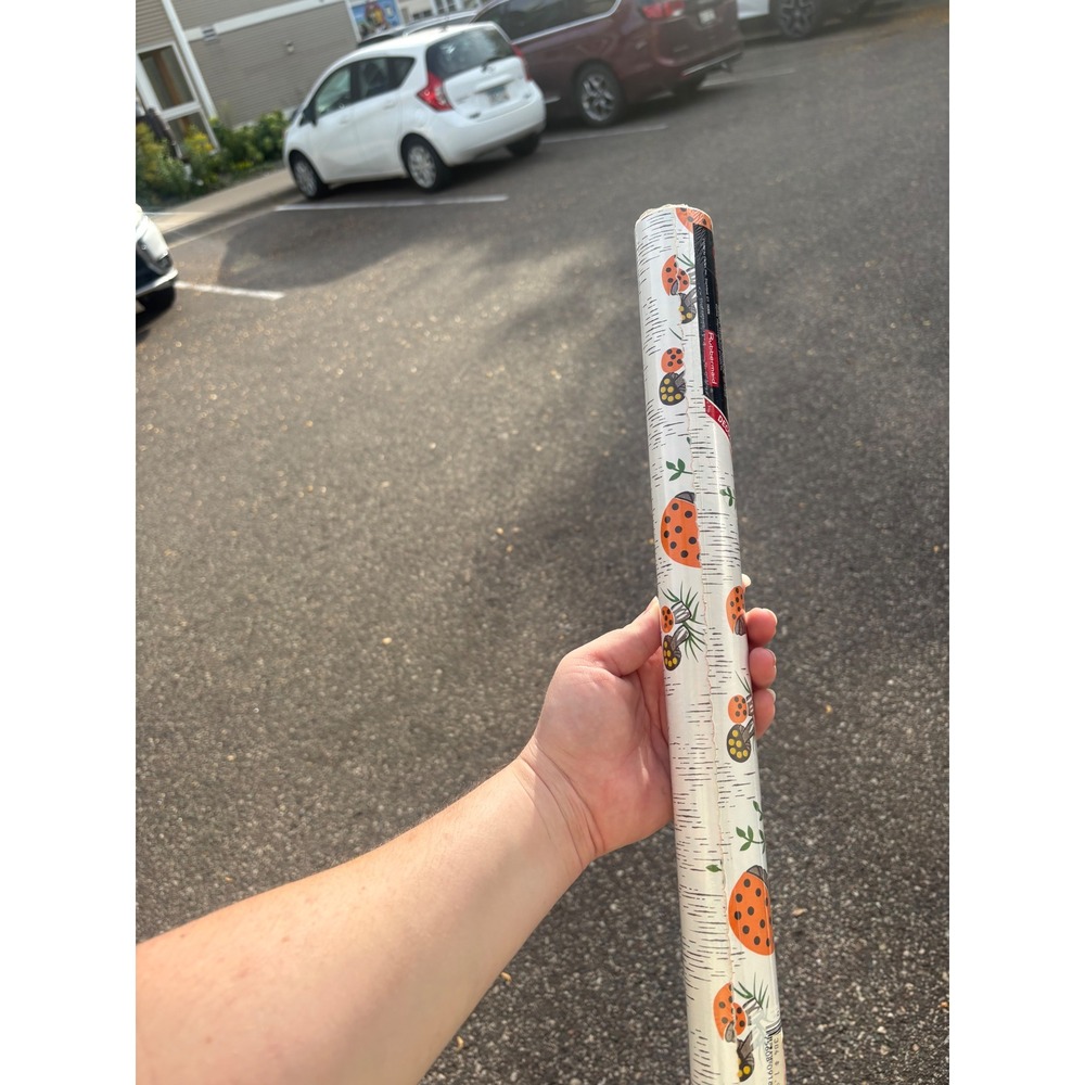 Vintage HTF Mushroom Contact Paper Self Adhesive Liner Decor Deadstock Rare - Picture 6 of 8